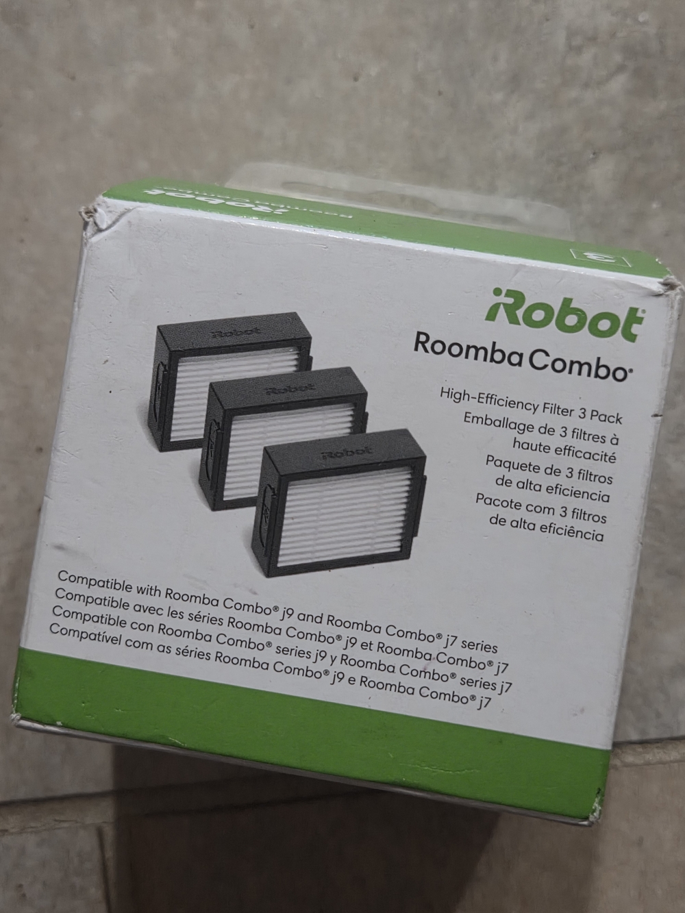 Roomba Combo High-Efficiency Filter 3-Pack - White & Black